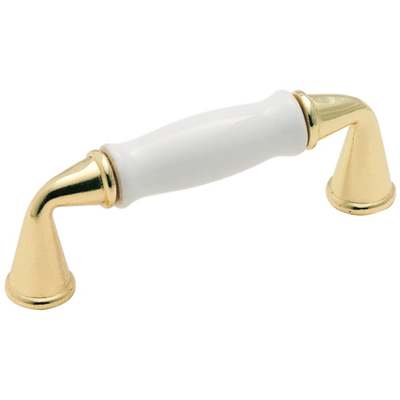 WHITE POL BRASS PULL