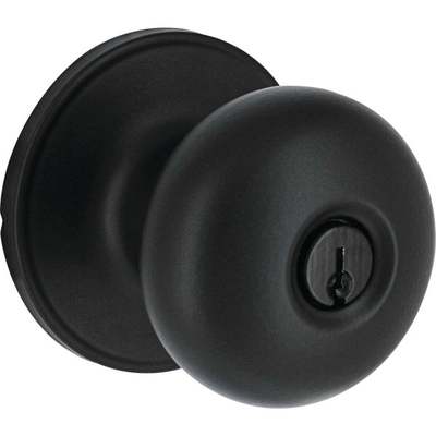 MATTE BLK 1/2RND KNOB