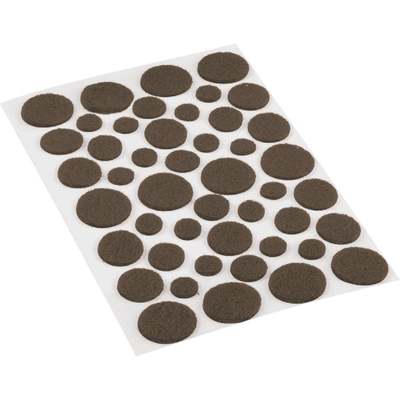 Do it Assorted Brown Self Adhesive Felt Pads, (46-Count)