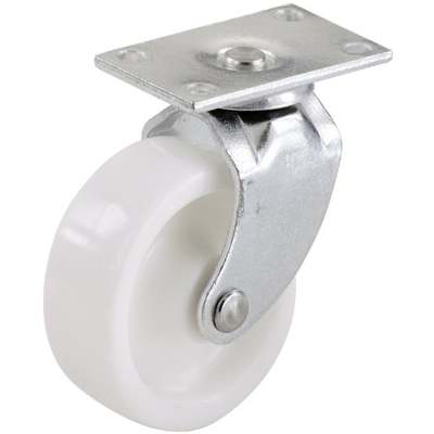 2" WHITE PLATE CASTER