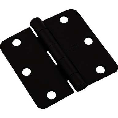 3" BLK HINGE 1/4" RAD