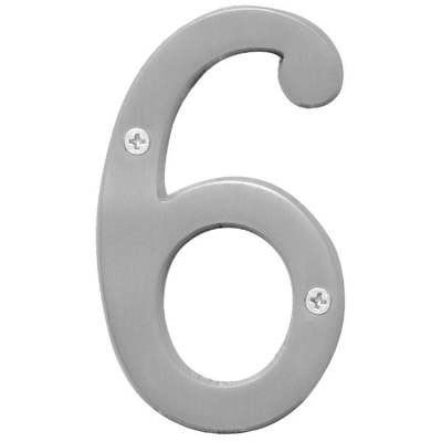 4" Satin Nickel Number 6