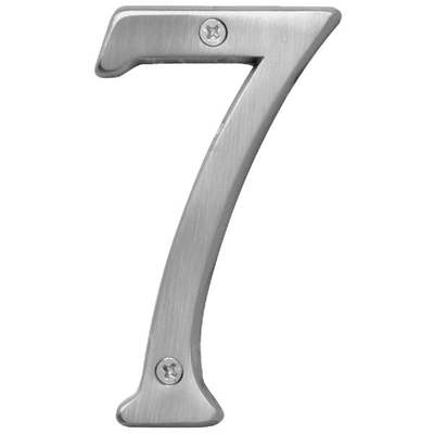 4" Satin Nickel Number 7