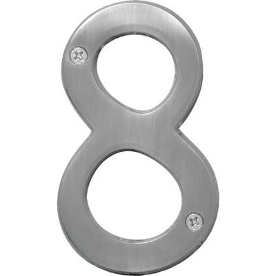 4" Satin Nickel Number 8