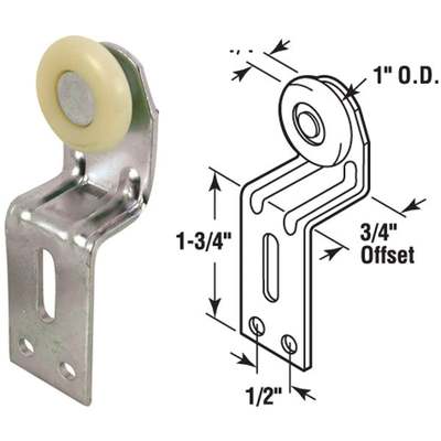 2pk Back Wardrobe Roller
