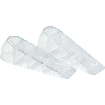 2PK CLEAR DOORSTOP