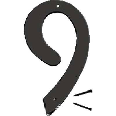 4" SATIN BLK NUMBER 9