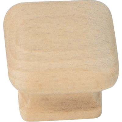 1-1/2" WOOD SQUARE KNOB