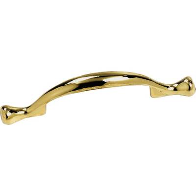 PULL 3" POLISHED BRASS D/C