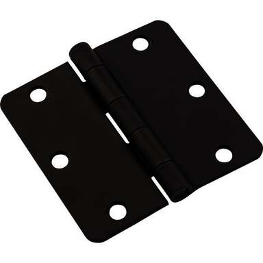 3.5" BLK HINGE 1/4" RAD