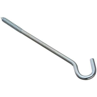 SCREW HOOK ZINC 3/8X10"