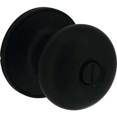 MATTE BLK 1/2R PVCY KNOB