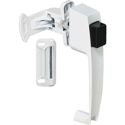 White Pushbutton Latch