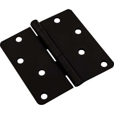 4" BLK HINGE 1/4" RAD