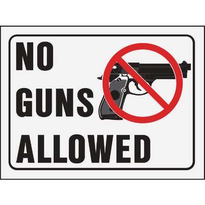 NO GUNS ALLOWED SIGN