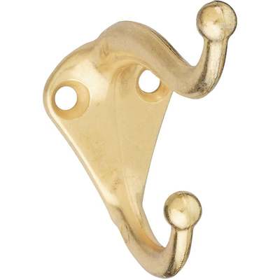 2-1/4"  HVY DUTY COAT HOOK BRASS