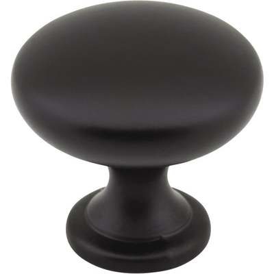 KasaWare 1-3/16 In. Diameter Zinc Diecast Matte Black Cabinet Knob (4-Pack)