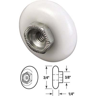 2pk 3/4 Door Roller
