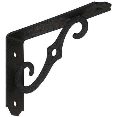 National 152 5 In. D. x 3-1/2 In. H. Black Steel Ornamental Shelf