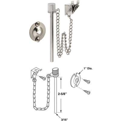 LOCK SLIDING DOOR PIN CHROME