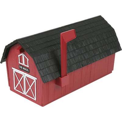 RED BARN POLY MAILBOX