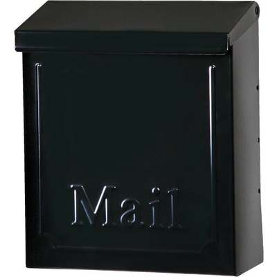 Blk Vert Wall Mailbox