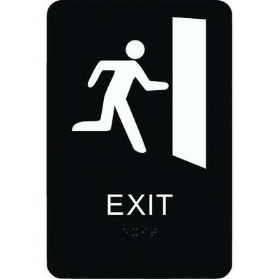 8X11 BRAILLE EXIT SIGN