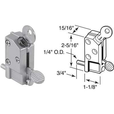 KEYED PATIO DOOR LOCK