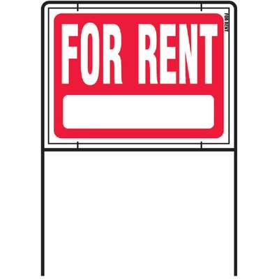 SIGN FOR RENT w FRAME