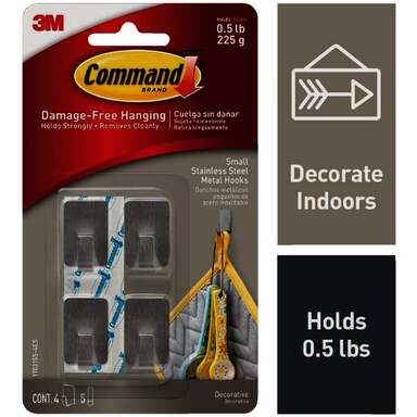Cmnd Sm Ss Metal Hook