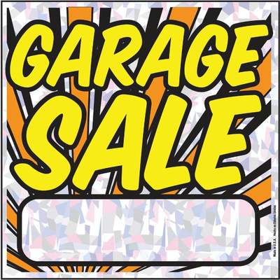 12x12 Garage Sale Sign