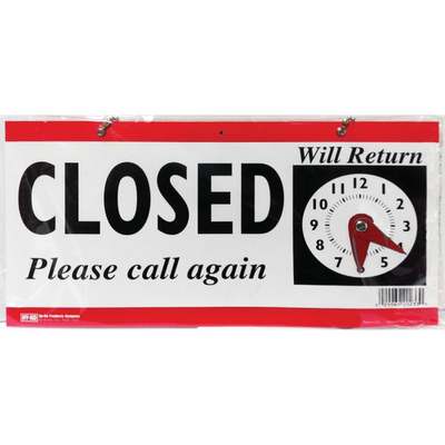 OPEN/CLOSED CLOCK SIGN 3