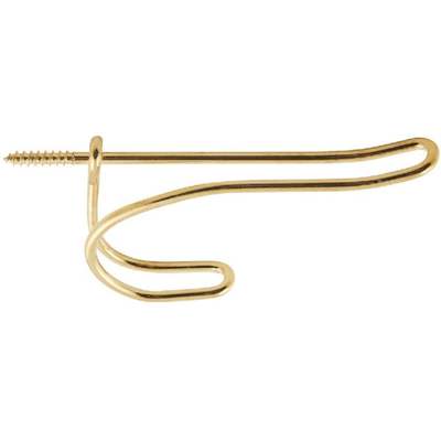 WIRE COAT/HAT HOOK SATIN BRASS