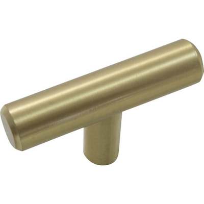 2" SATIN BRASS KNOB
