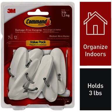 Med Wire Hook Wht Val Pk