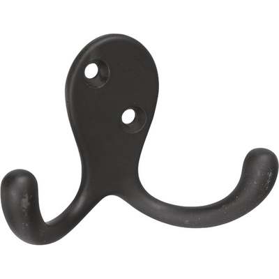 CLOTHES HOOK DOUBLE OIL RBD BRZE