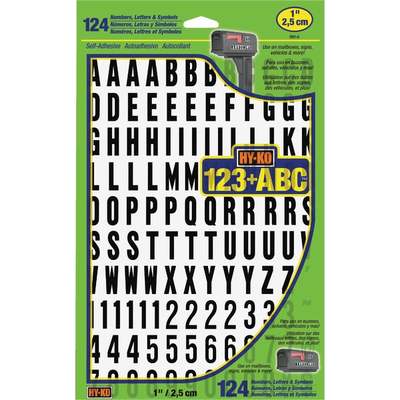 1" NUMBERS & LETTERS