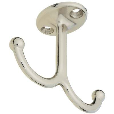 WARDROBE HOOK UNDERSHELF NICKLE