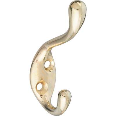 HVY DUTY COAT/HAT HOOK BRASS