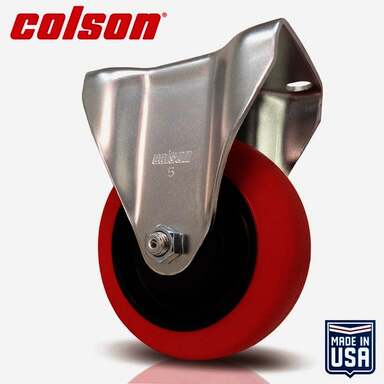 4" Red Rigid Caster