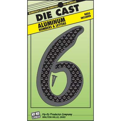 6  4-1/2" BLK CAST ALUM NUMBER