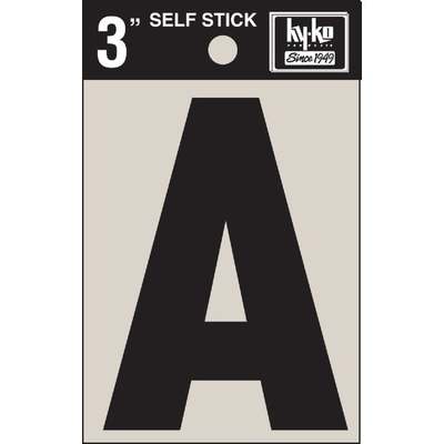 3" Black Vinyl Letter A