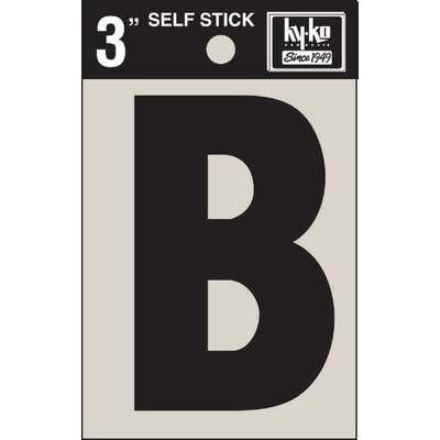 B  3" BLK VINYL LETTER