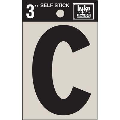 C  3" BLK VINYL LETTER