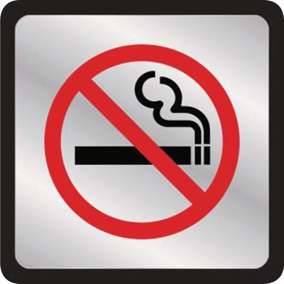 NO SMOKING SYMBOL PLAQUE