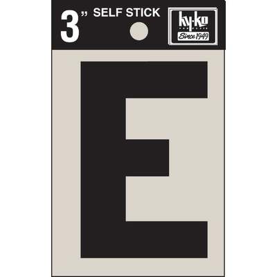 E  3" BLK VINYL LETTER