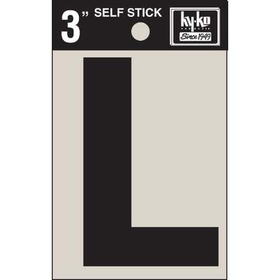 L  3" BLK VINYL LETTER