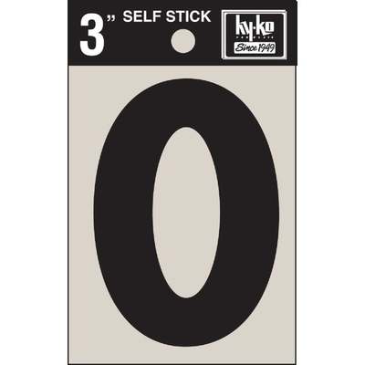 3" BLK VINYL LETTER O