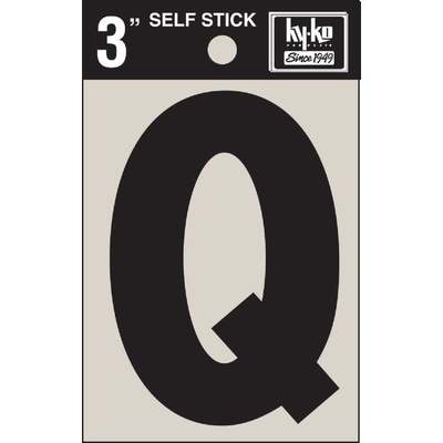 Q  3" BLK VINYL LETTER