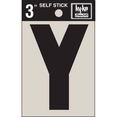 Y  3" BLK VINYL LETTER